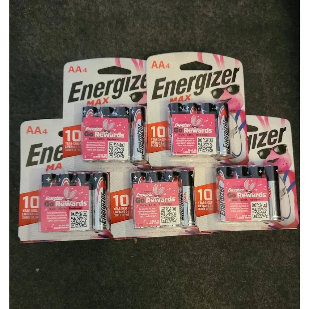 Lot of Energizer Max AA4 1.5V Alkaline Battery 20 Batteries Long Lasting (B10)